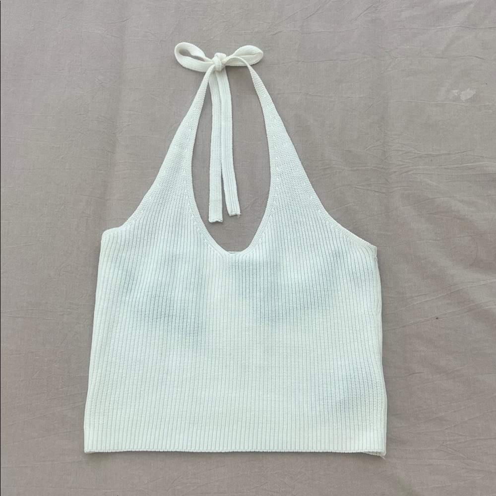 Cream Halter Top
